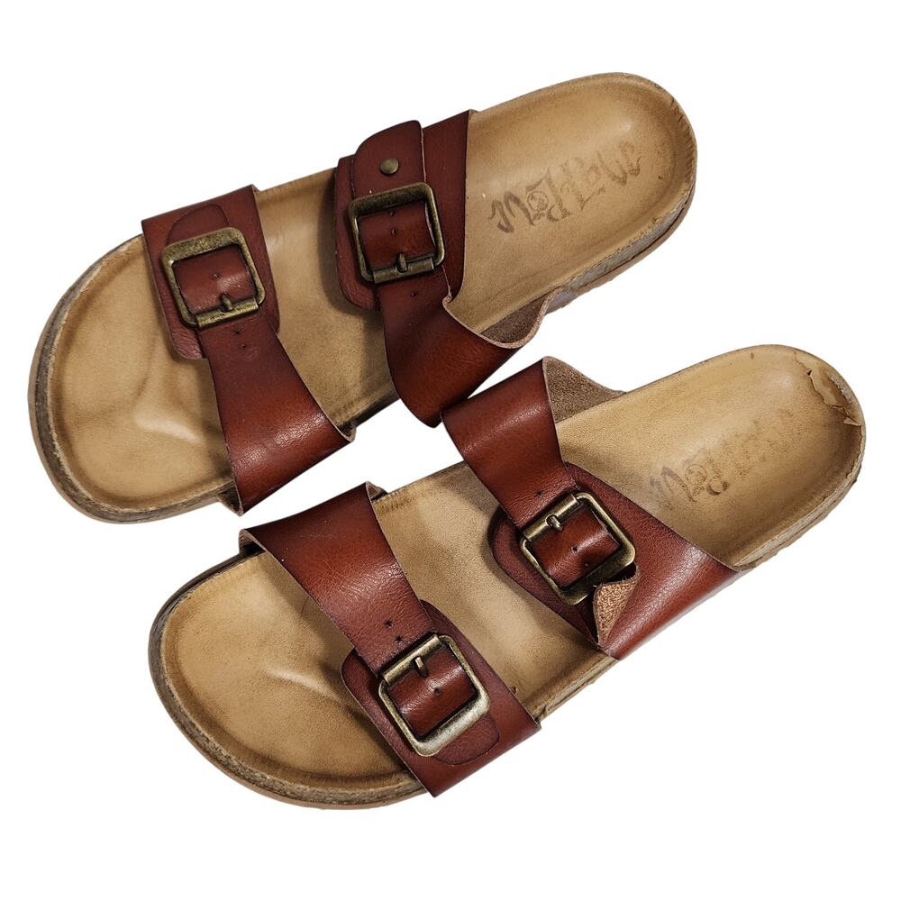 Mad Love Keava Size 8 Leather Sandals Shoes